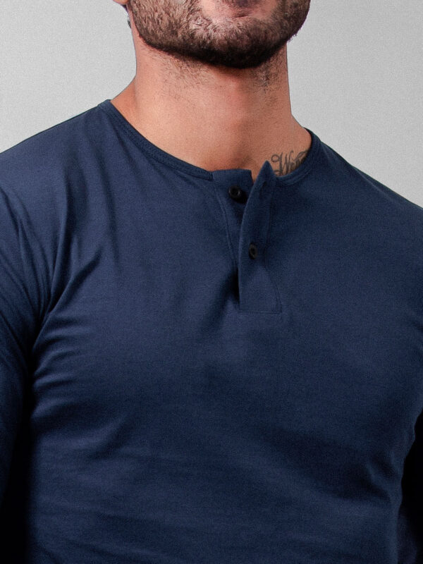 Polo Henley Navy - Imagen 2