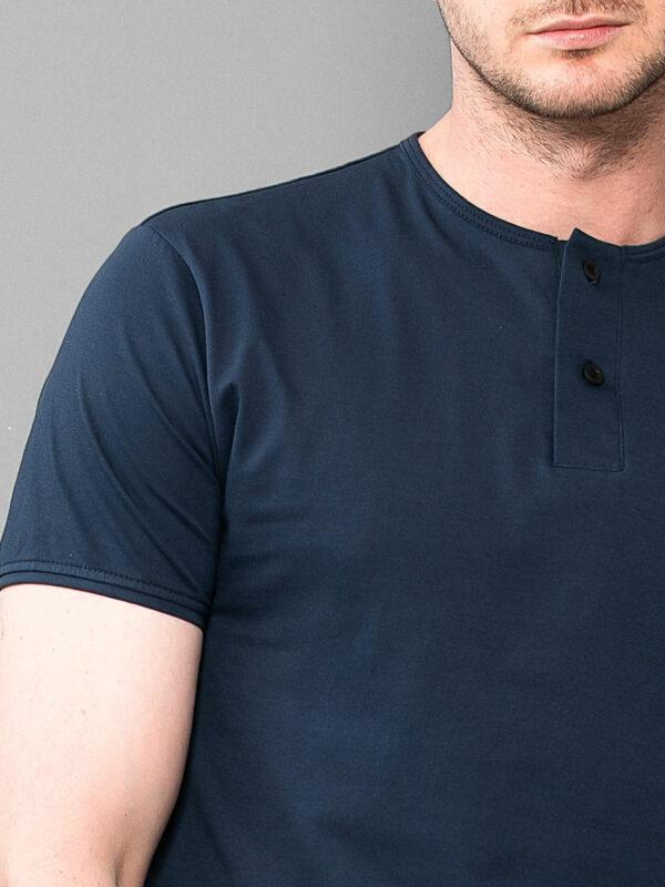 Polo Henley Navy - Imagen 2