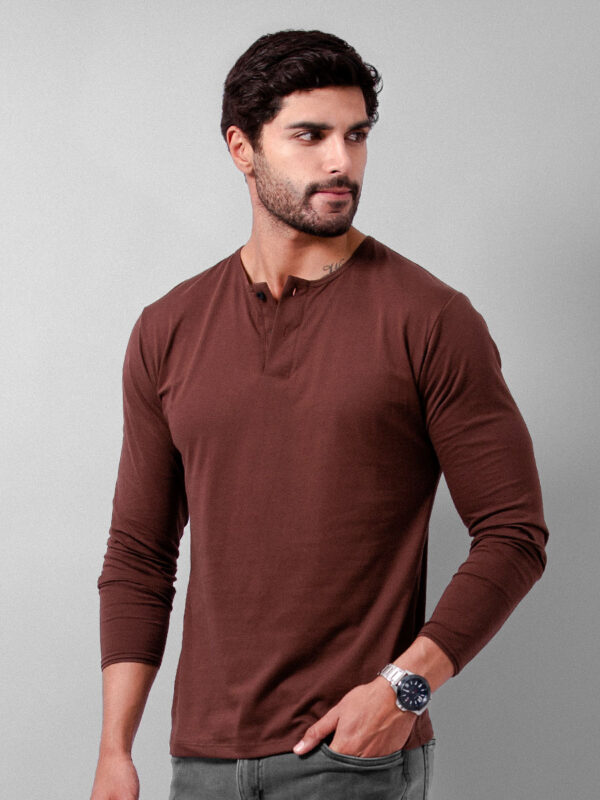 Polo Henley Mocha