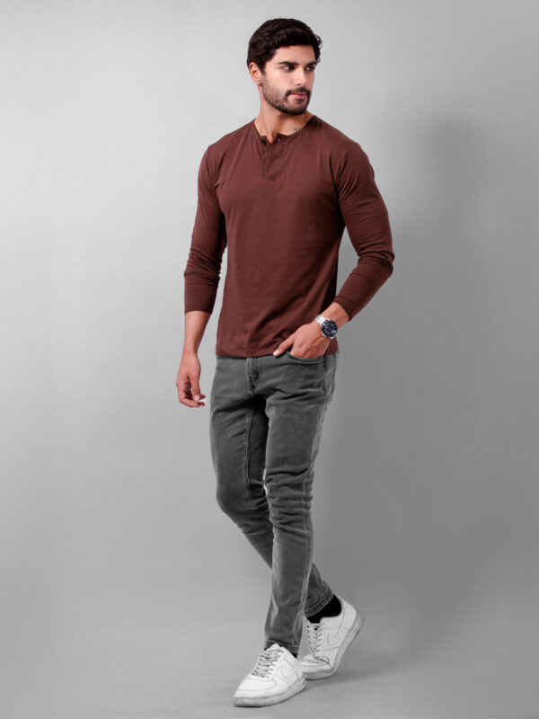 Polo Henley Mocha - Imagen 3